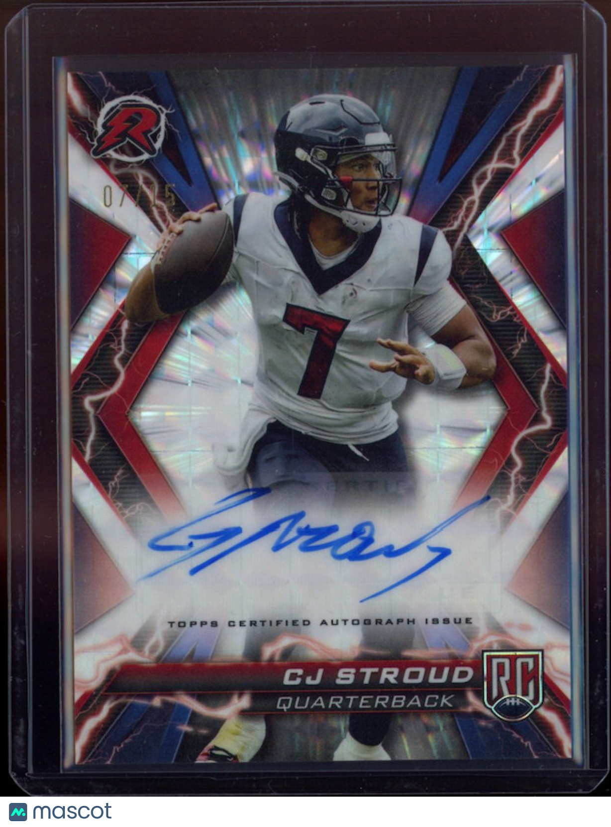 CJ STROUD 2023 Topps Resurgence White Geometric Refractor Auto /15 Jsy # Texans