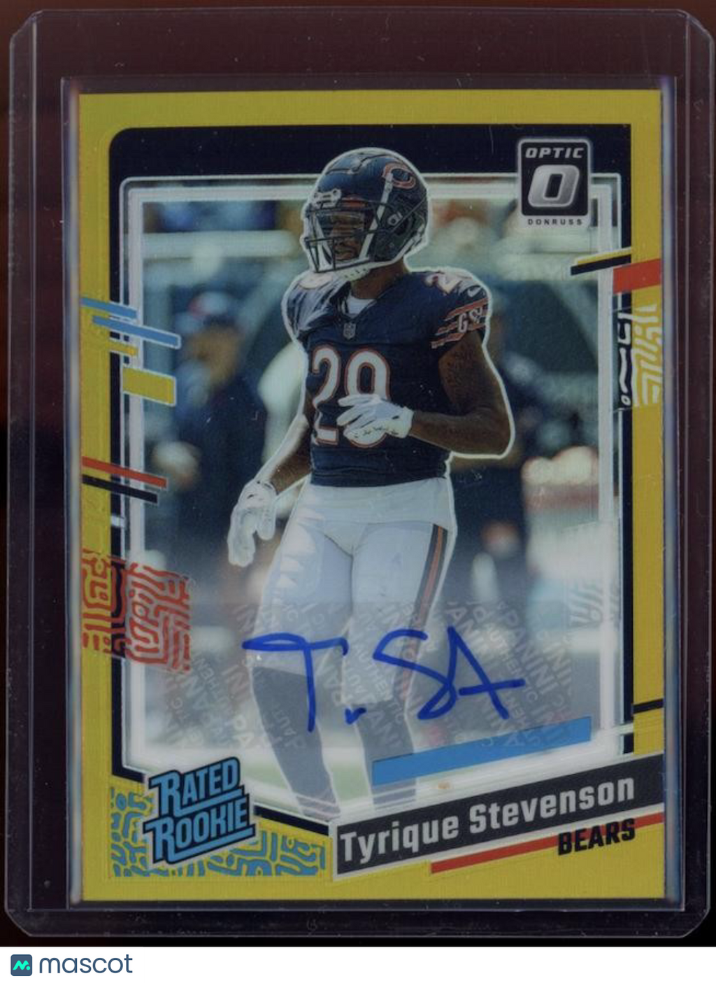 Tyrique Stevenson 2023 Donruss Optic Rated Rookie Auto Gold Prizm /10 Bears