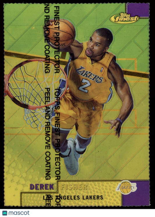DEREK FISHER 1999-00 Topps Finest Gold Refractor /100 #206 Los Angeles Lakers