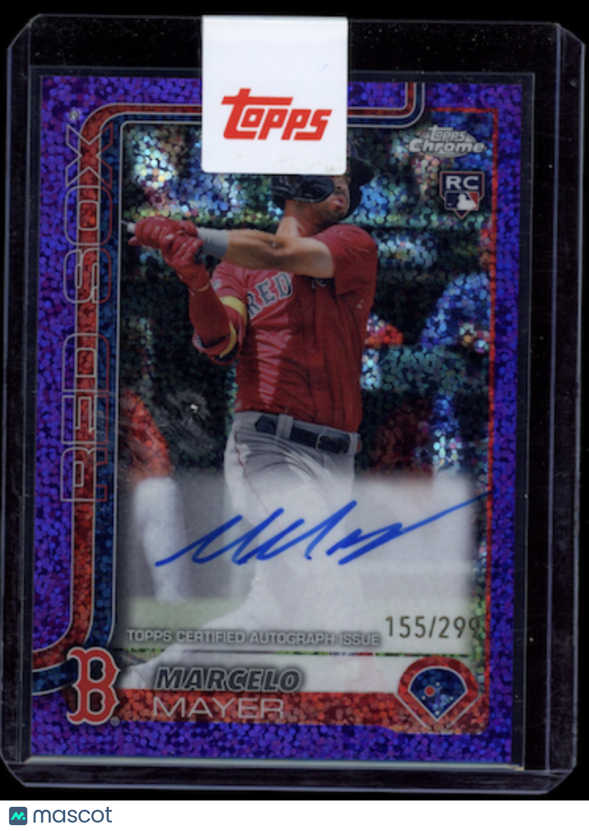 MARCELO MAYER 2025 Topps Chrome Rookie Auto Purple Speckle Refractor /299 #RA-MM