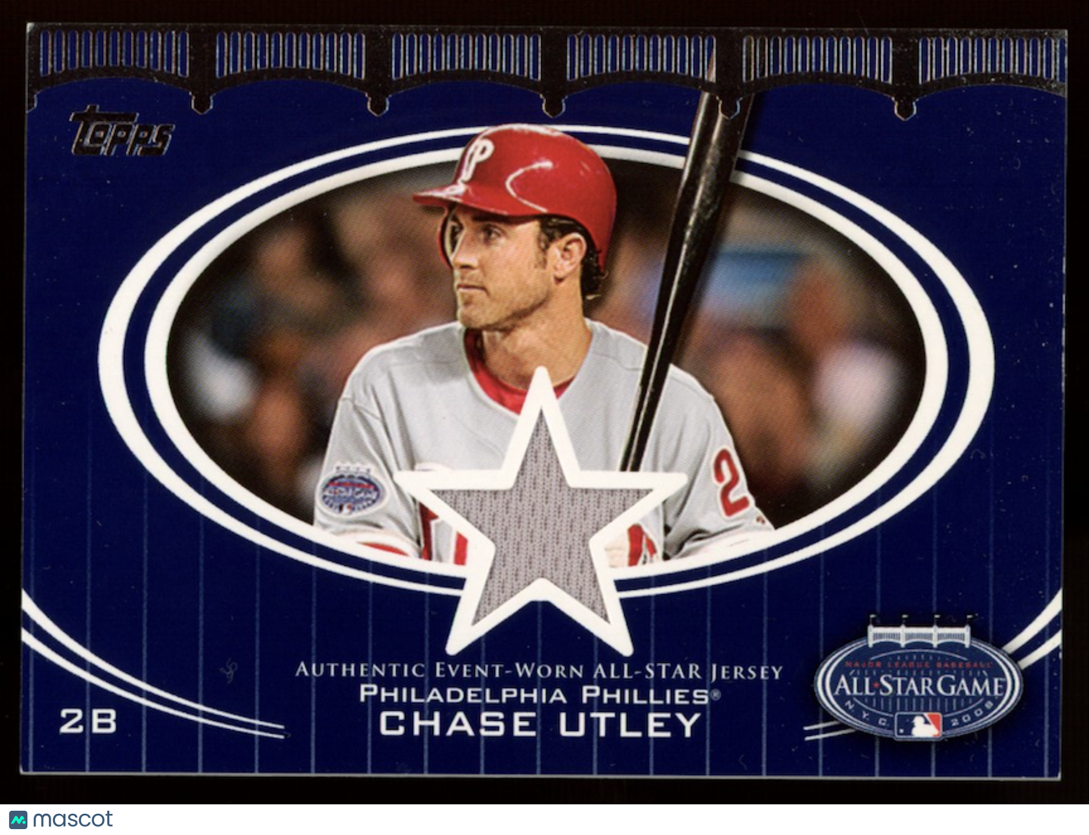 CHASE UTLEY 2008 Topps All-Star Stitches #AS-CU Event-Worn Jersey Phillies