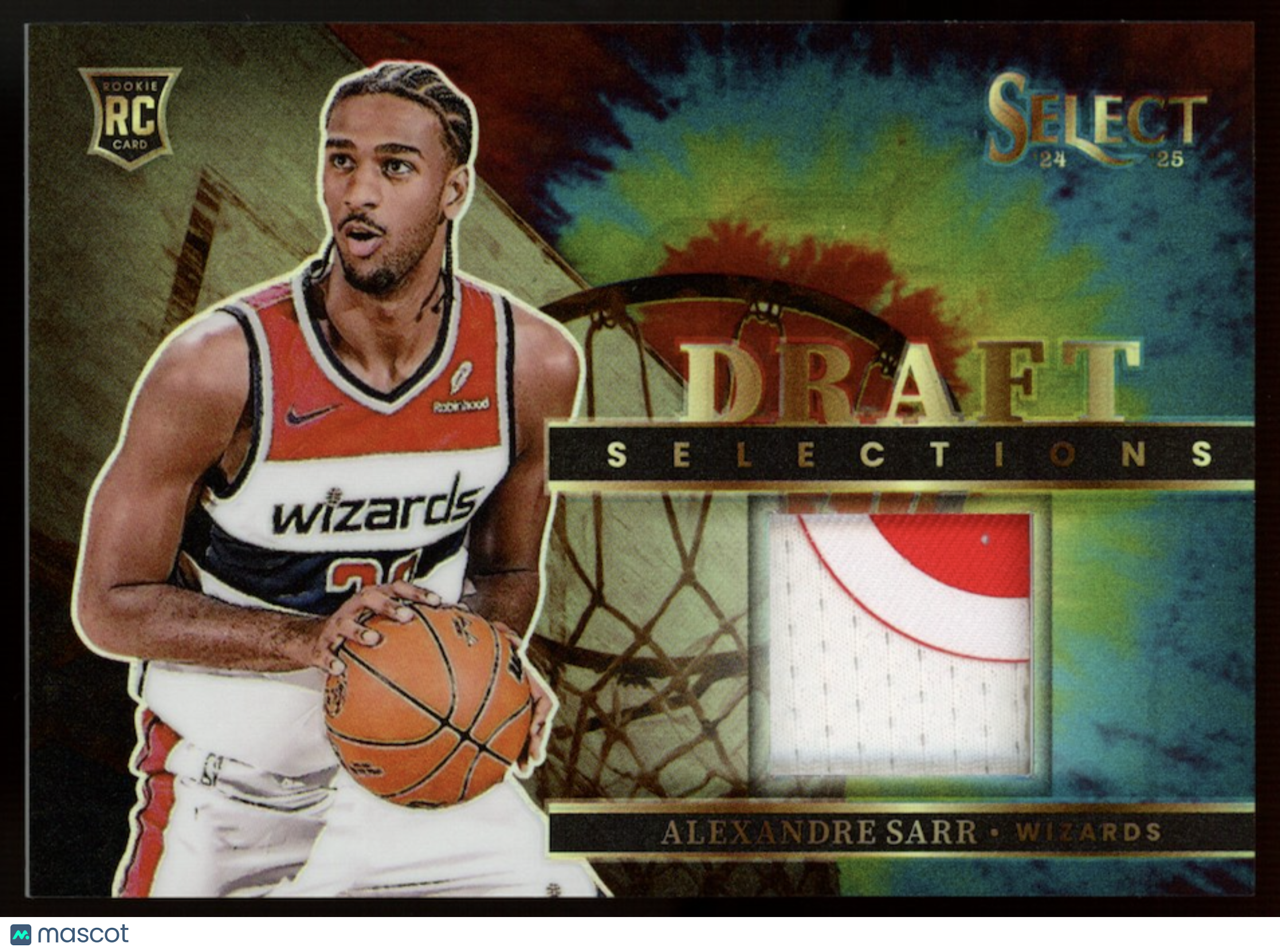 ALEXANDRE SARR 2024-25 Panini Select Draft Selections Patch Tie-Dye Prizm /25