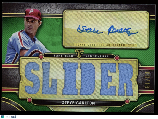 STEVE CARLTON 2024 Topps Triple Threads Autograph Relic Patch Auto /18 Phillies