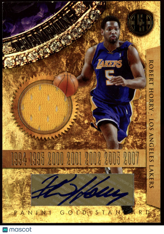 ROBERT HORRY 2011 Panini Gold Standard Champions Patch Auto /49 Lakers