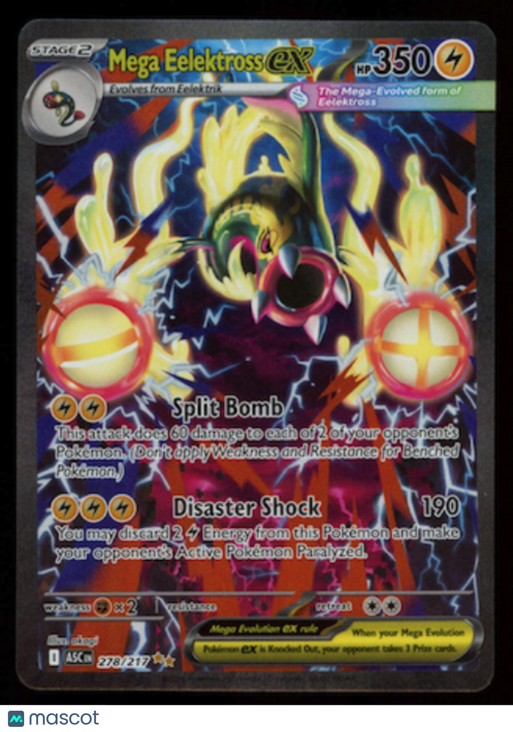 MEGA EELEKTROSS EX 2026 Pokemon Ascended Heroes #278 Special Illustration Rare
