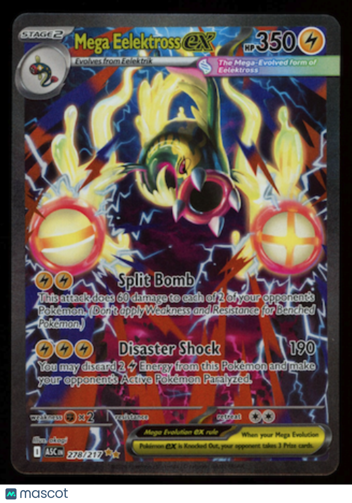 MEGA EELEKTROSS EX 2026 Pokemon Ascended Heroes #278 Special Illustration Rare