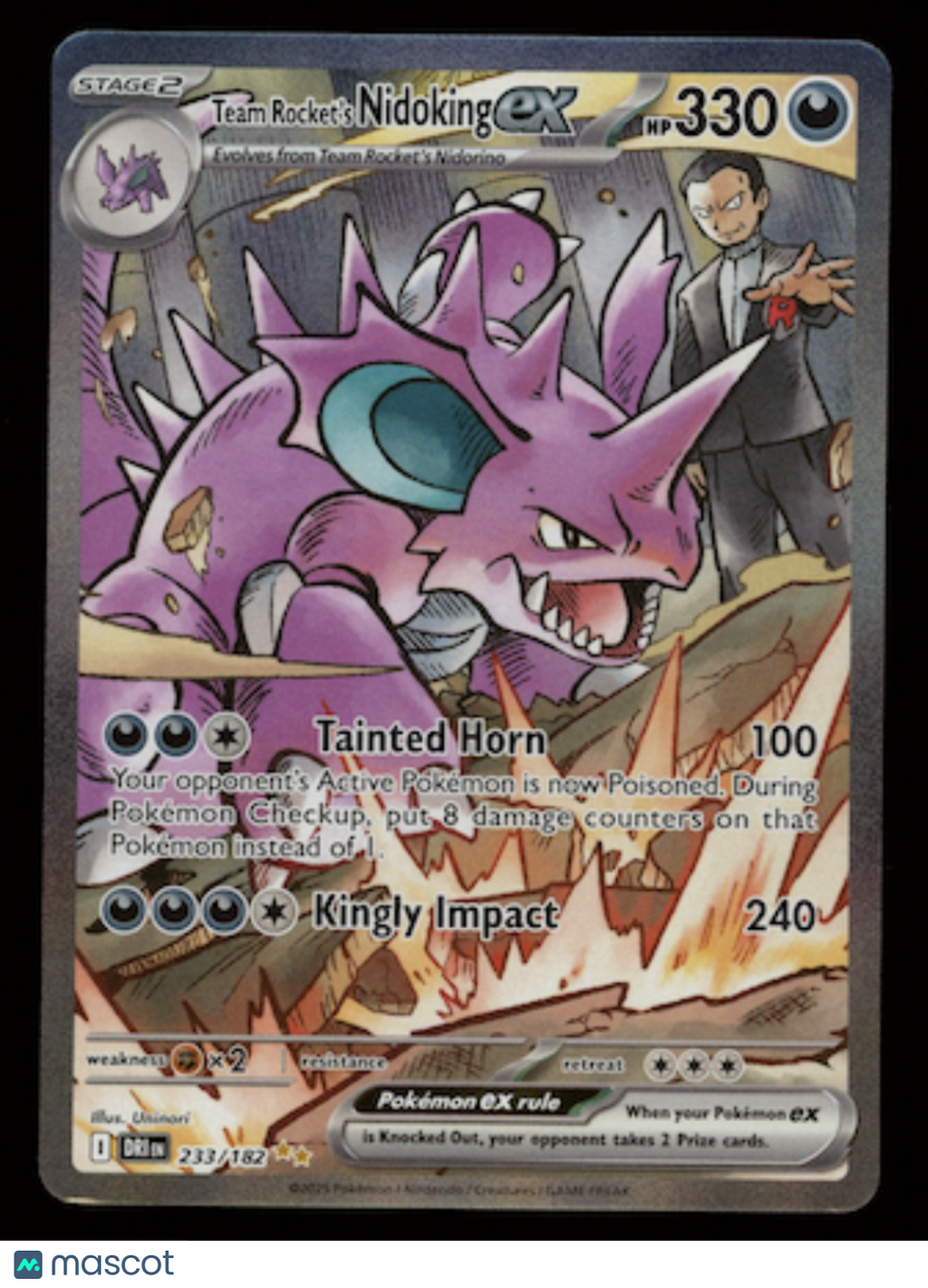 TEAM ROCKET'S NIDOKING EX 2025 Pokemon Destined Rivals SIR #233/182