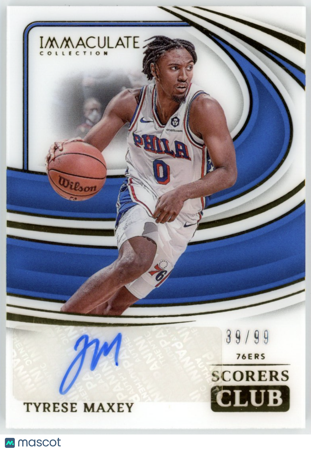 TYRESE MAXEY 2023-24 Panini Immaculate Collection Scorers Club Auto /99 76ers