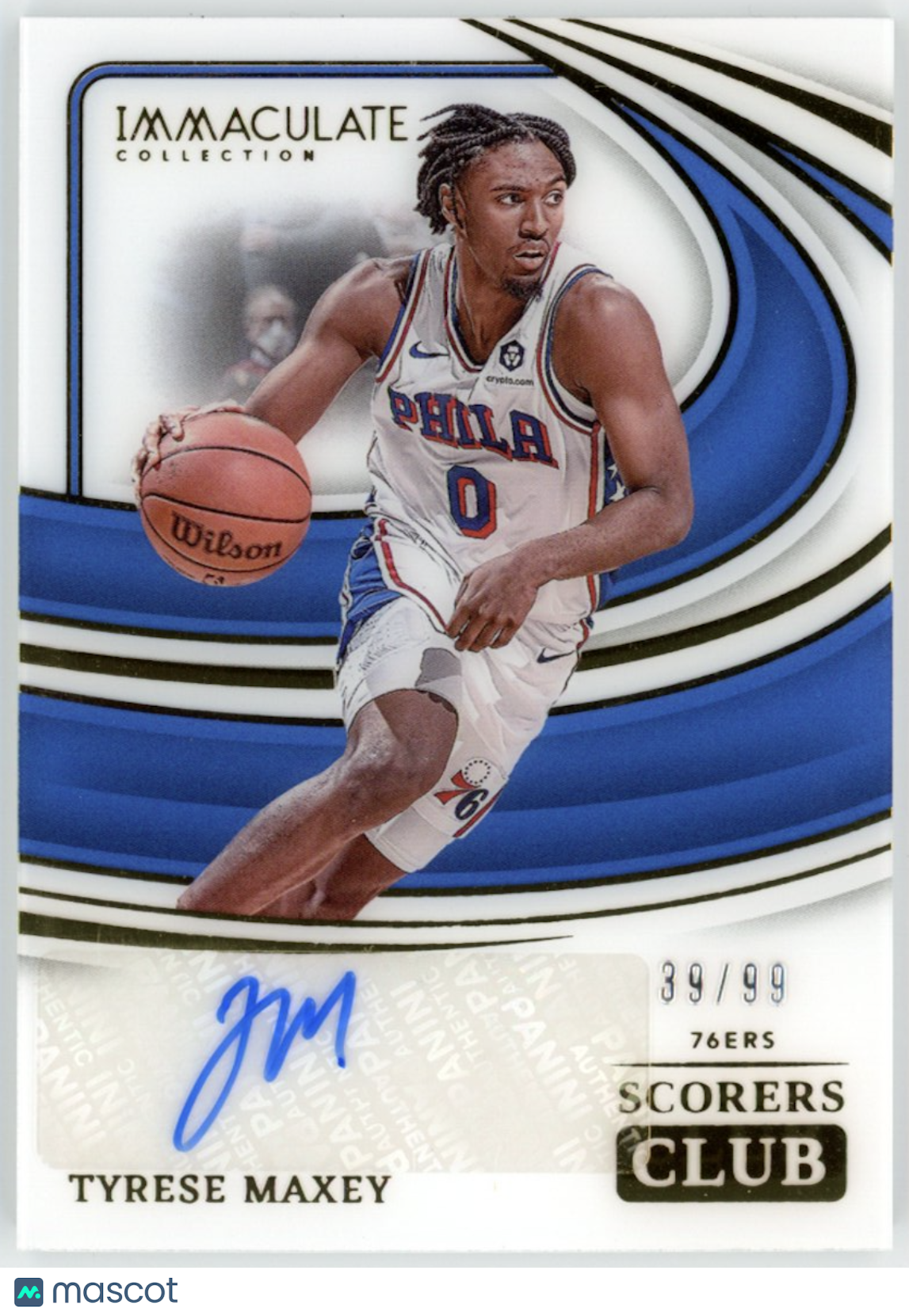 TYRESE MAXEY 2023-24 Panini Immaculate Collection Scorers Club Auto /99 76ers