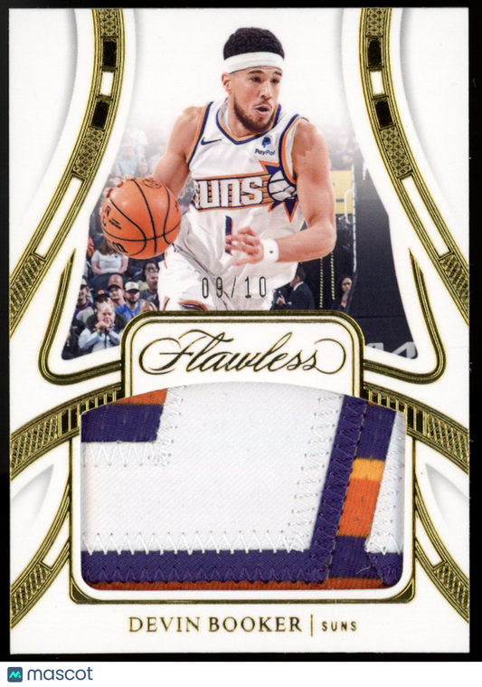 DEVIN BOOKER 2023-24 Panini Flawless Jumbo Patch Gold Parallel /10 Phoenix Suns