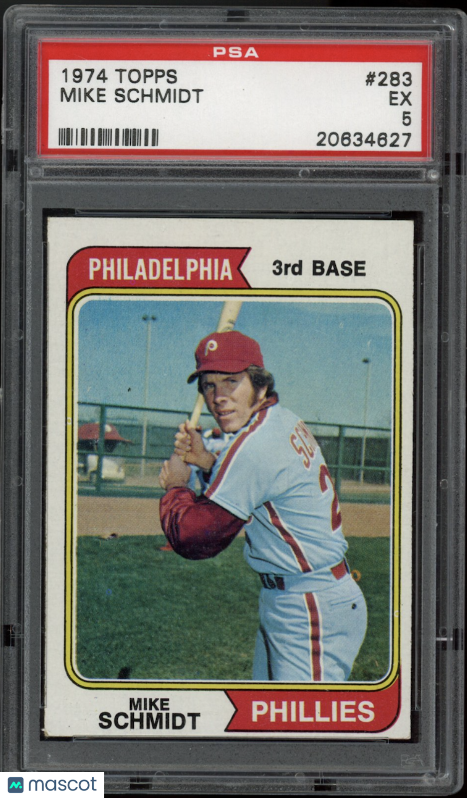 MIKE SCHMIDT 1974 Topps Baseball #283 PSA 5 Philadelphia Phillies