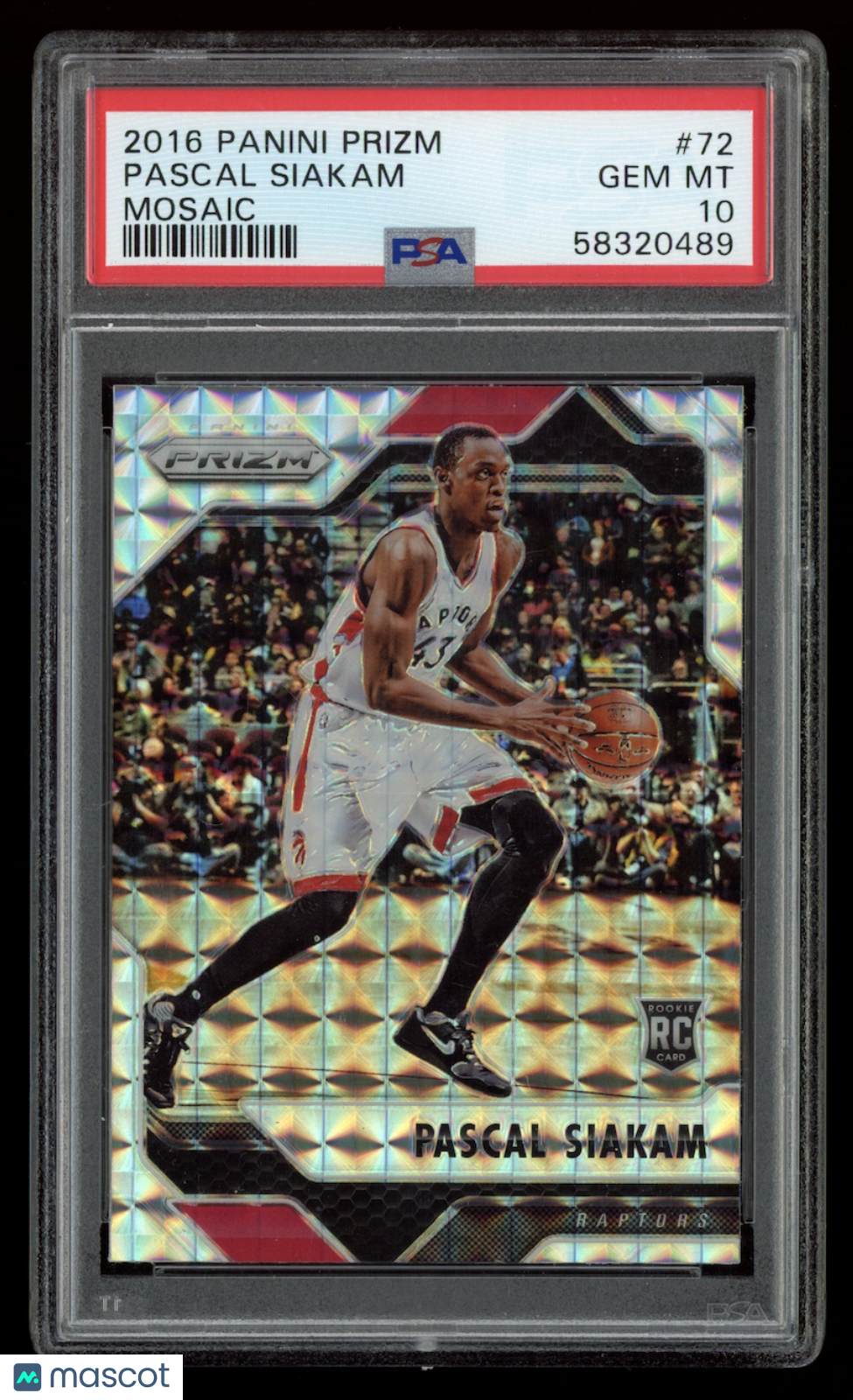PASCAL SIAKAM 2016-17 Panini Prizm Mosaic Rookie #72 PSA 10 Raptors