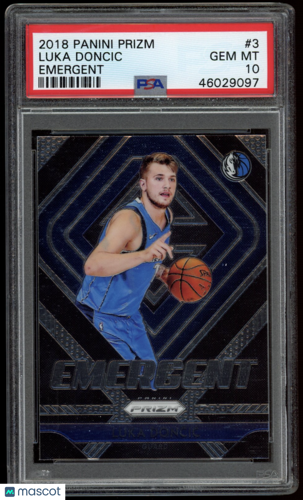 LUKA DONCIC 2018-19 Panini Prizm Emergent Rookie #3 PSA 10 Mavericks