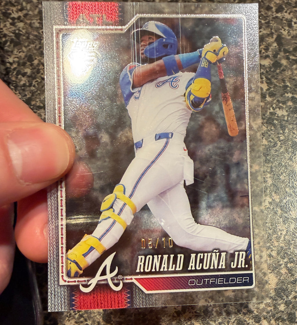 RONALD ACUNA JR. 2026 Topps Series 1 75th Acetate Clear Parallel /10 #50 Braves