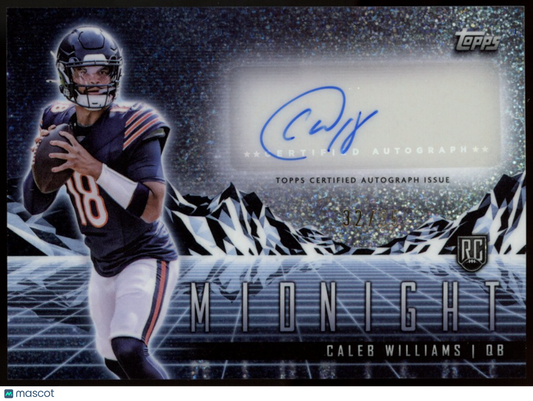 CALEB WILLIAMS 2024 Topps Midnight Rookie Horizon Auto Winter Solstice /35 Bears