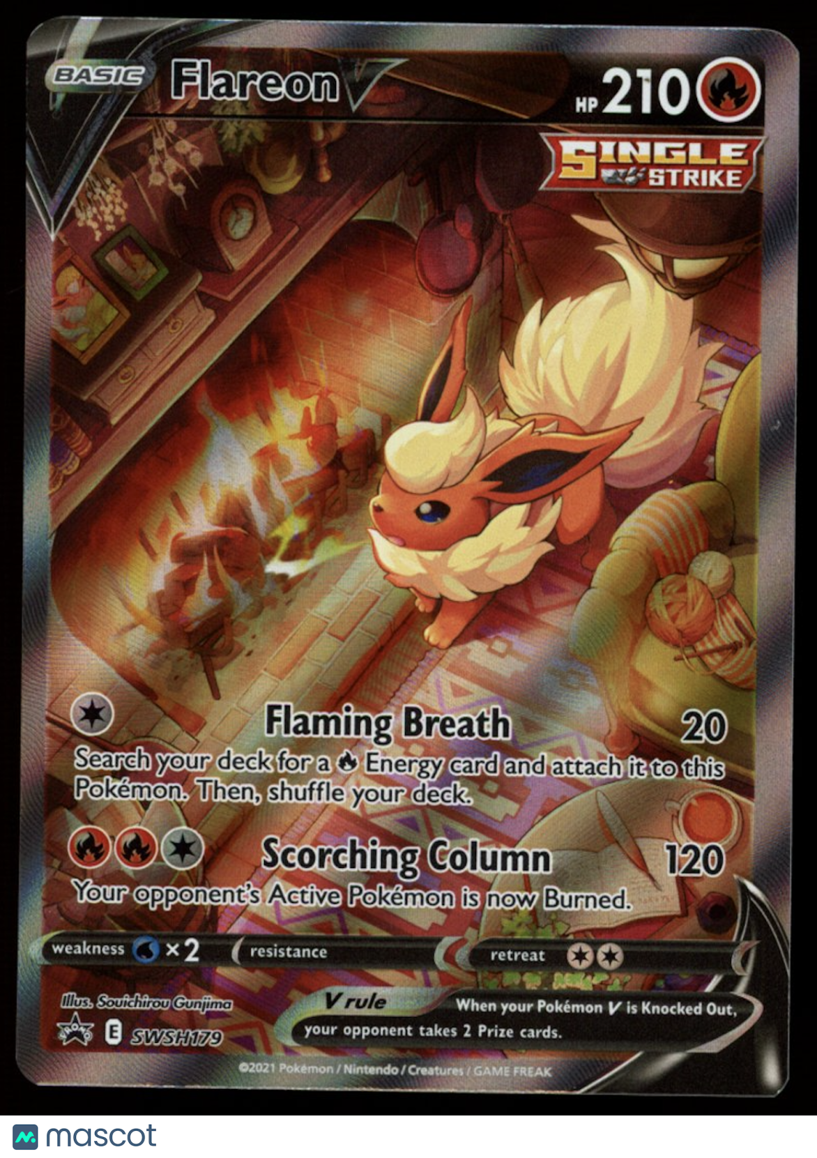 FLAREON V 2021 Pokemon TCG Sword & Shield Black Star Promo #SWSH179
