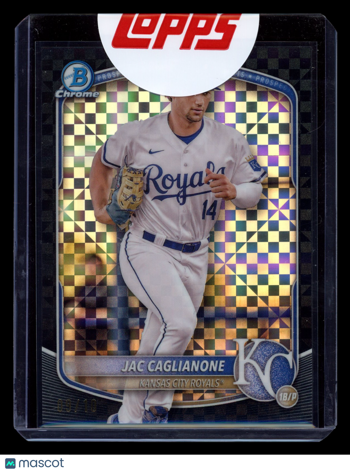 JAC CAGLIANONE 2025 Bowman Chrome Prospect Black X-Fractor /10 #BCP-103 Royals