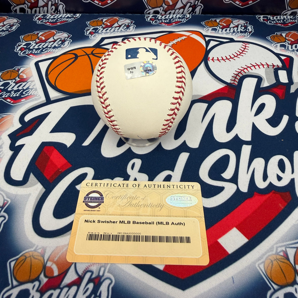 NICK SWISHER Signed Ball Rawlings Official Major League Baseball Steiner MLB COA