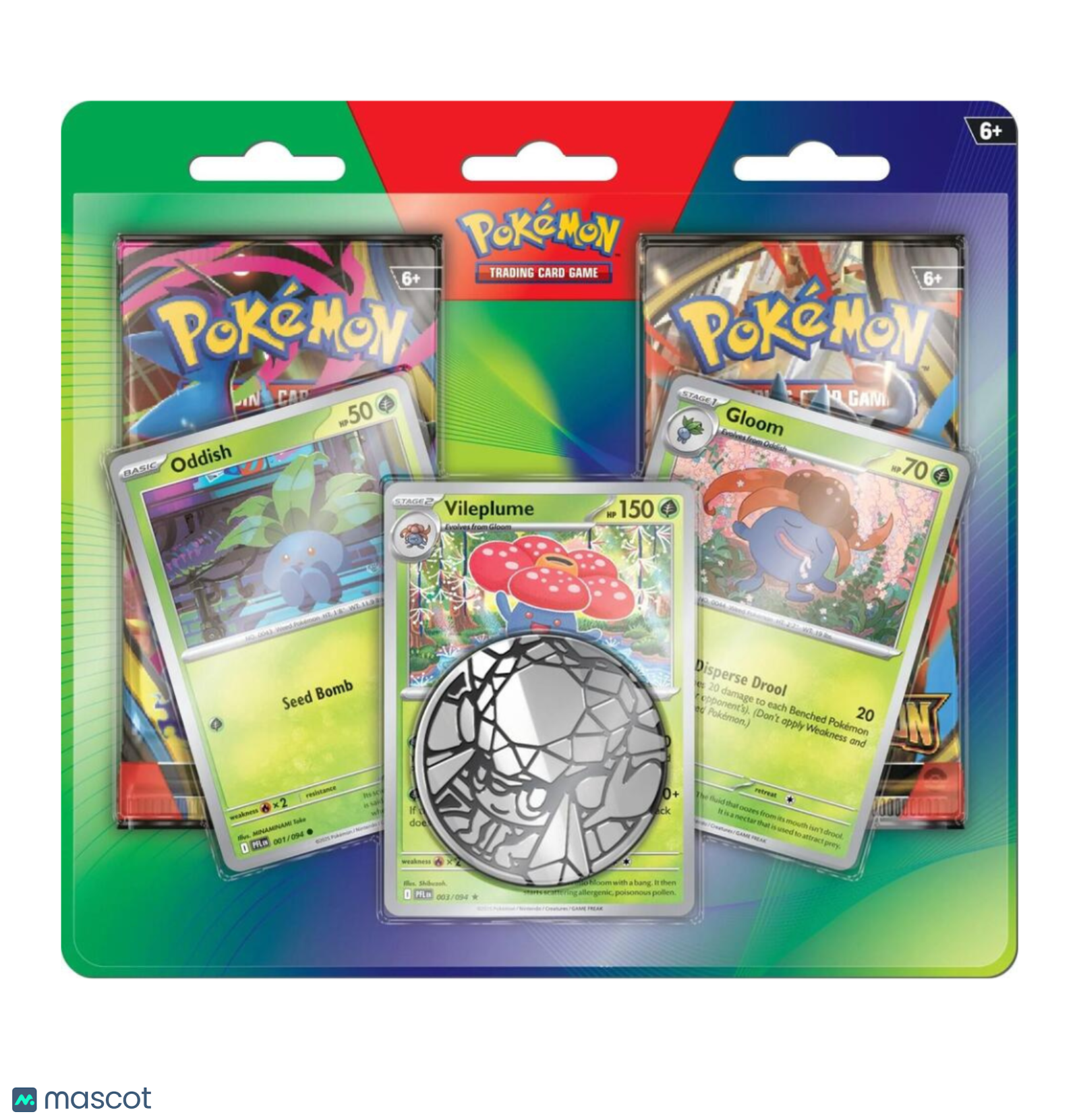 Pokemon Mega Evolution 2-Pack Blister: Oddish, Gloom, & Vileplume