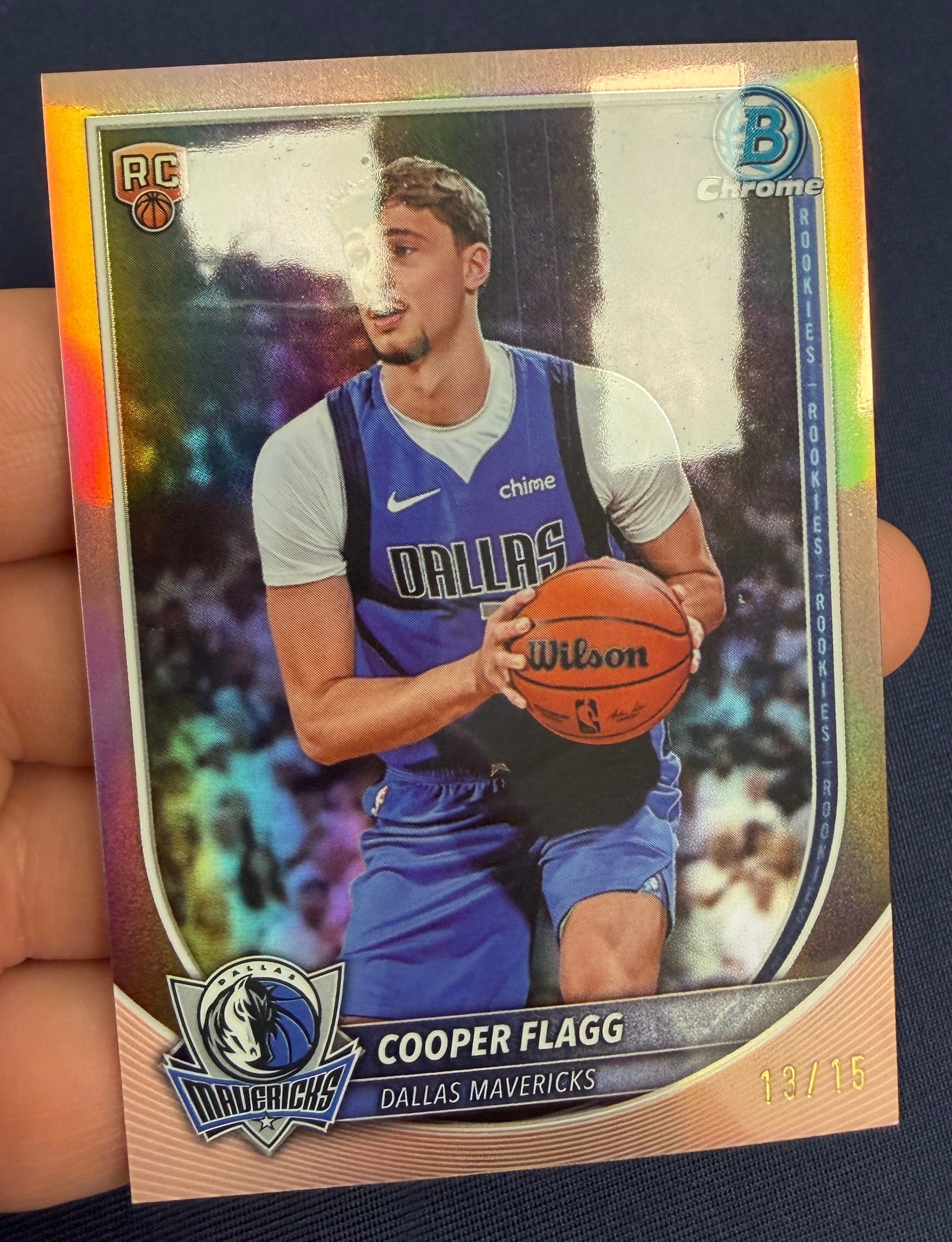 COOPER FLAGG 2025-26 Bowman Chrome Variation Rookie Rose Gold /15 #BCV-1