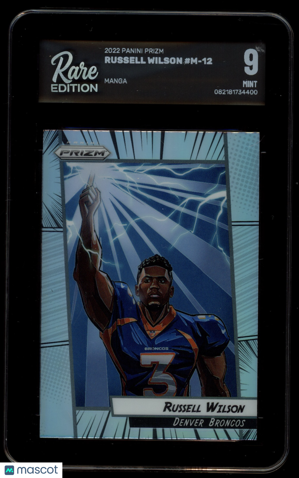RUSSELL WILSON 2022 Panini Prizm Manga Case Hit SSP #M-12 Rare Edition 9 MINT
