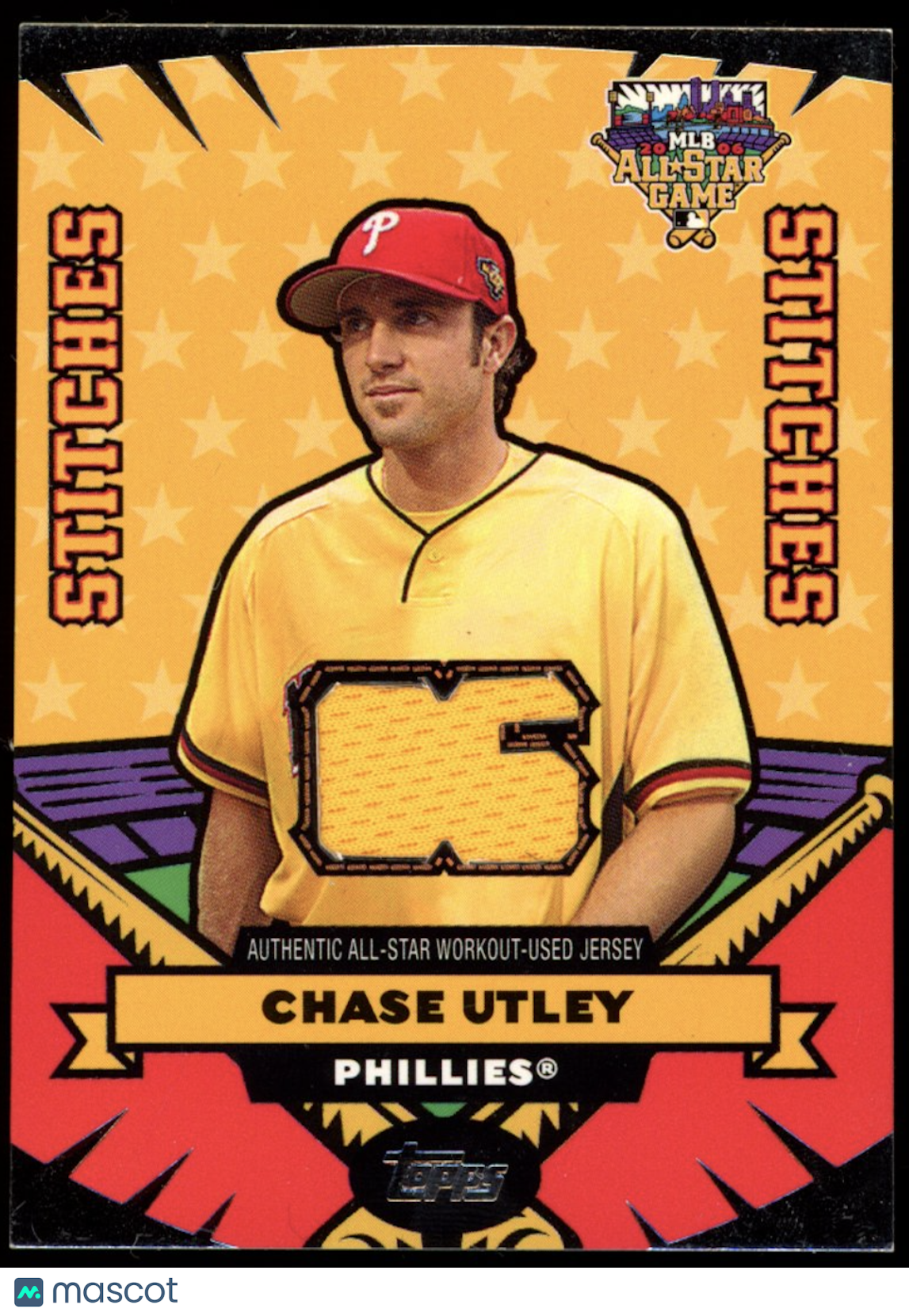 CHASE UTLEY 2006 Topps All-Star Stitches Workout Jersey Patch Phillies #AS-CU