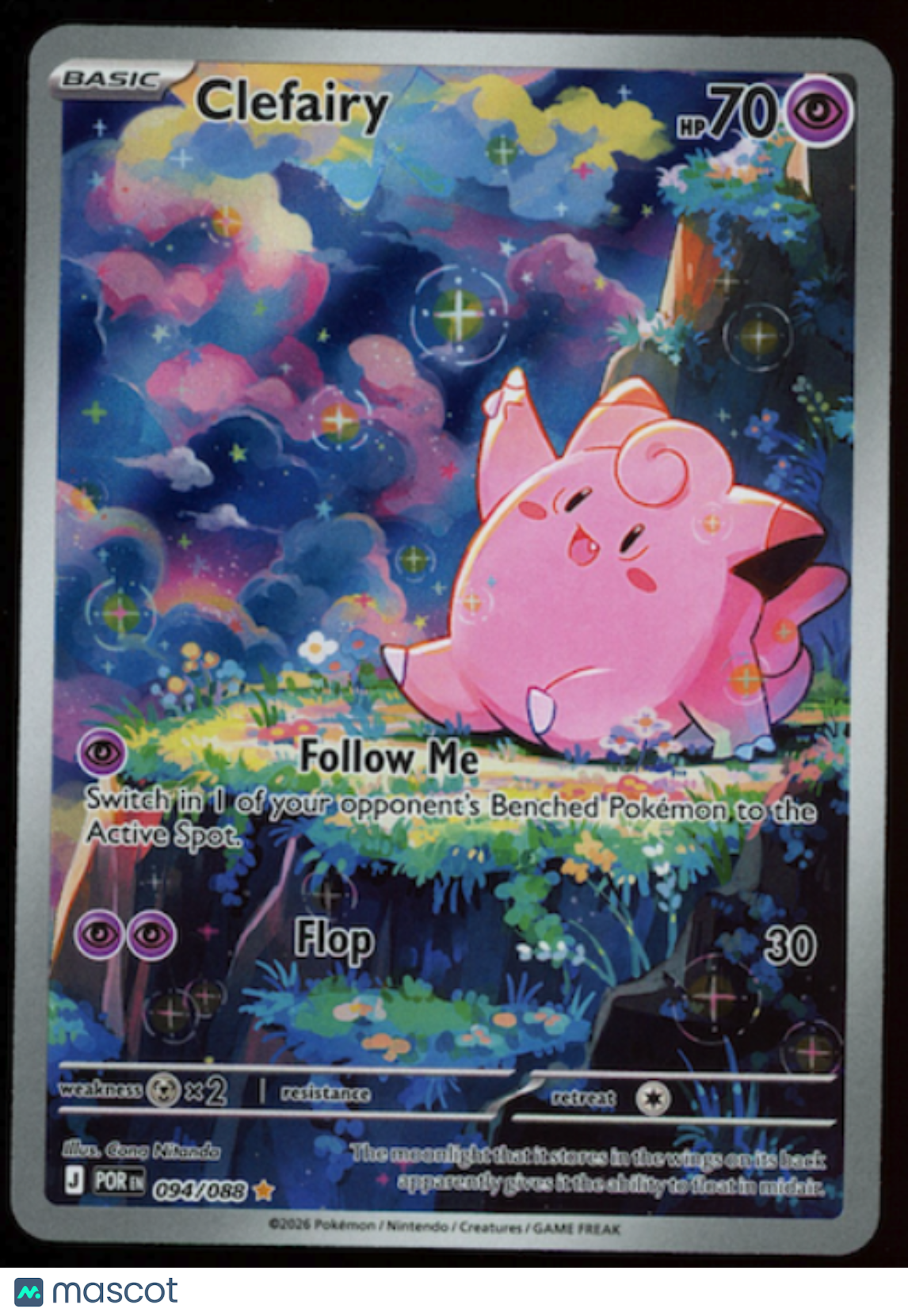 CLEFAIRY 2026 Pokemon Mega Evolution Perfect Order #94/88 Illustration Rare