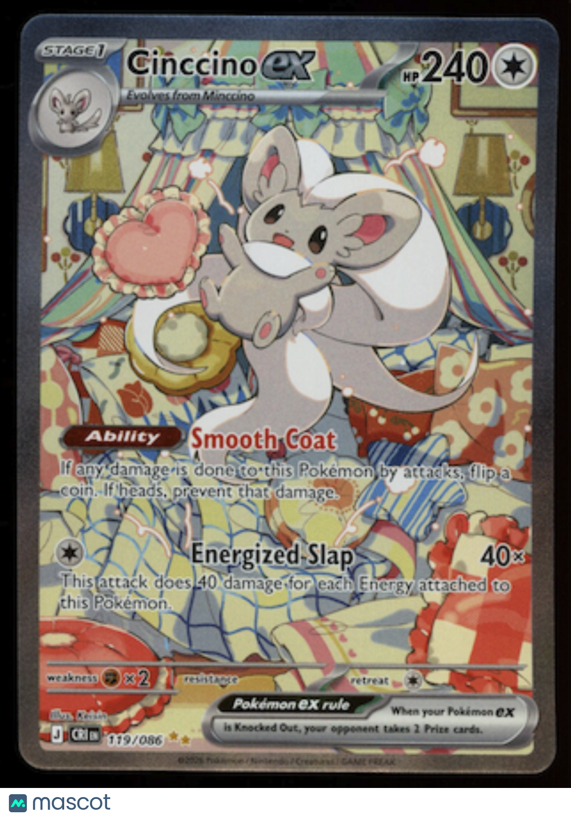 CINCCINO EX 2026 Pokemon ME Chaos Rising #119/86 Special Illustration Rare