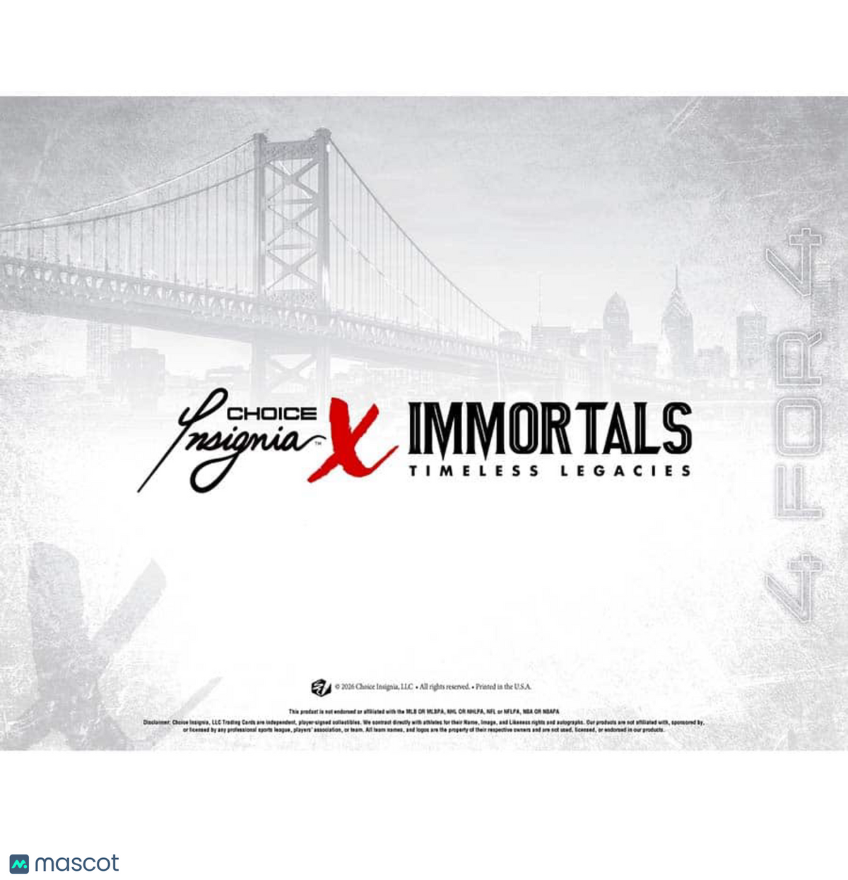 2026 Choice Insignia x Immortals Philly 4 for 4 Hobby Box