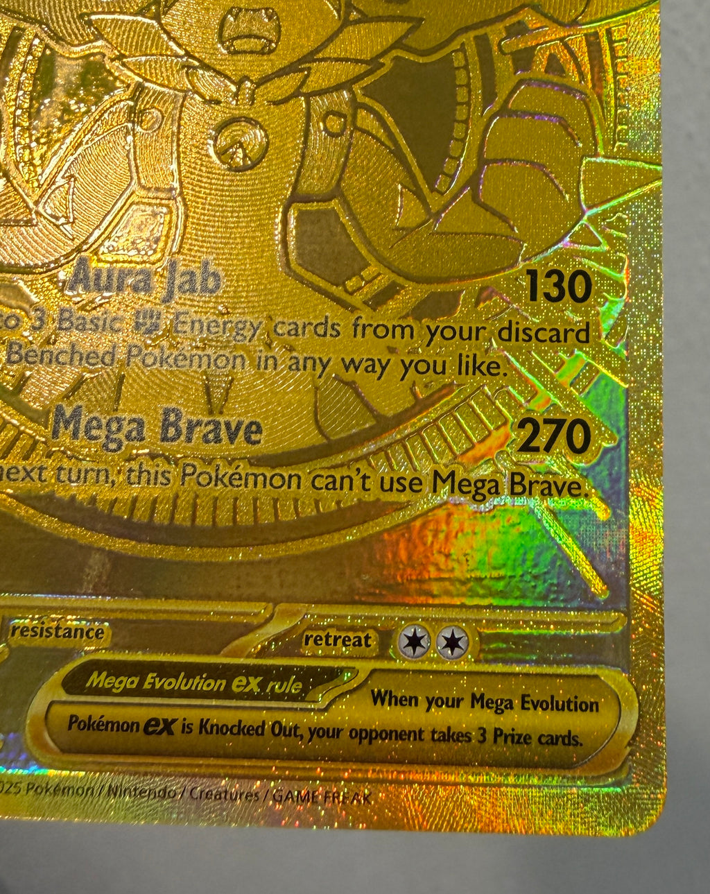 MEGA LUCARIO EX 2025 Pokemon Mega Evolution Gold Mega Hyper Rare #188/132