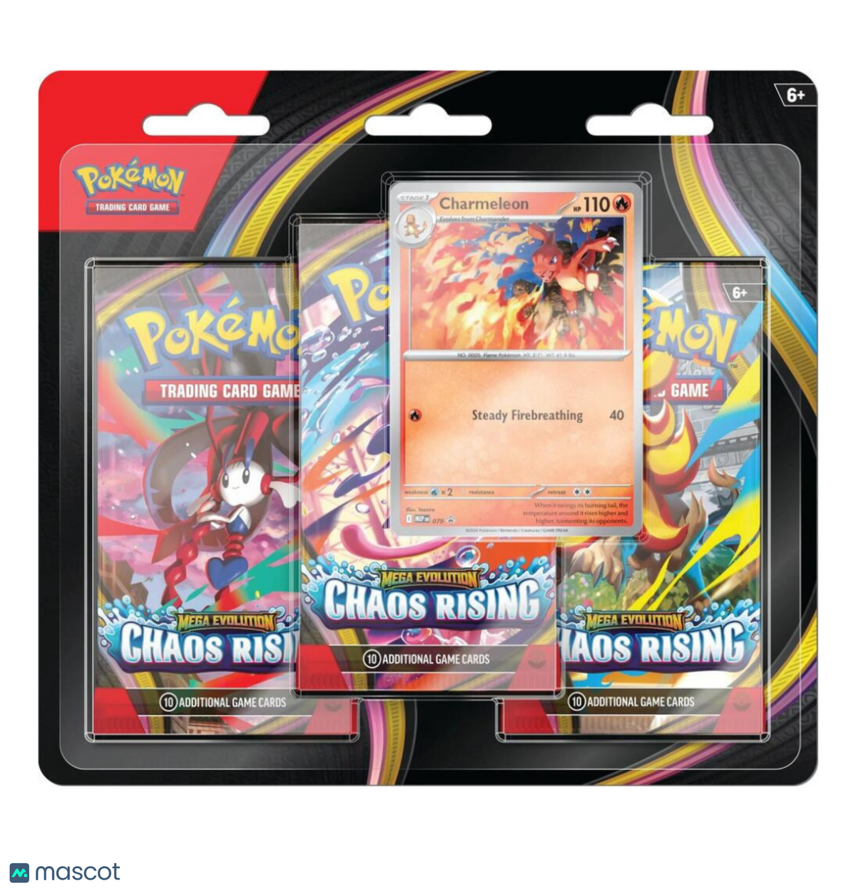 Pokemon Mega Evolution Chaos Rising 3-Pack Blister [Charmeleon]
