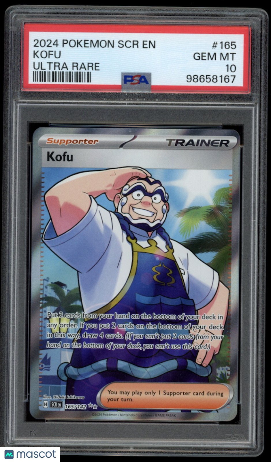 KOFU 2024 Pokemon Scarlet Violet Stellar Crown #165 Ultra Rare PSA 10