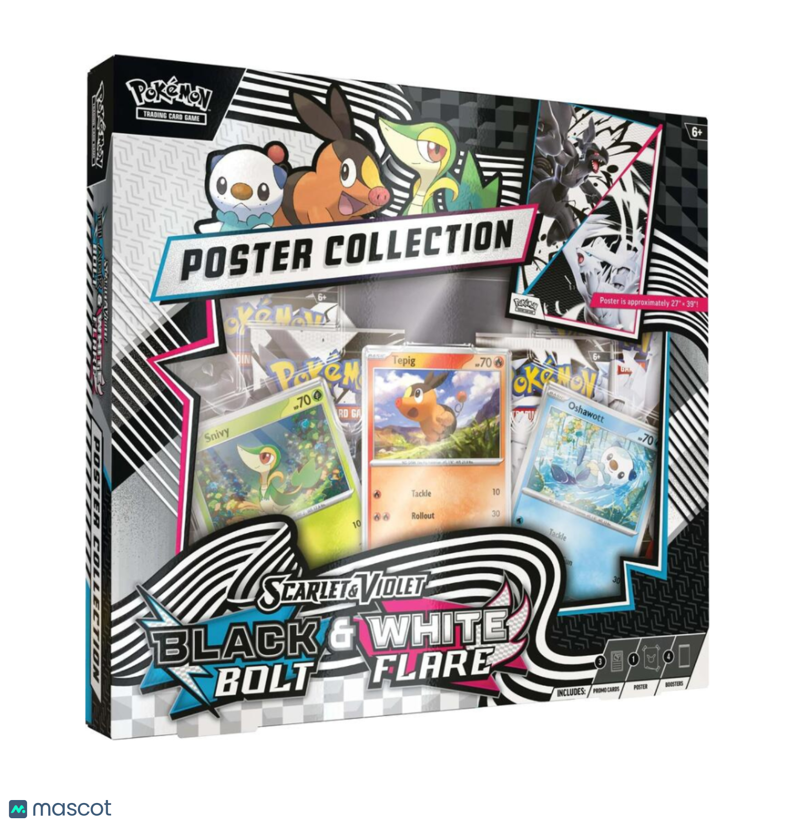 Pokemon Black Bolt & White Flare Unova Poster Collection Box