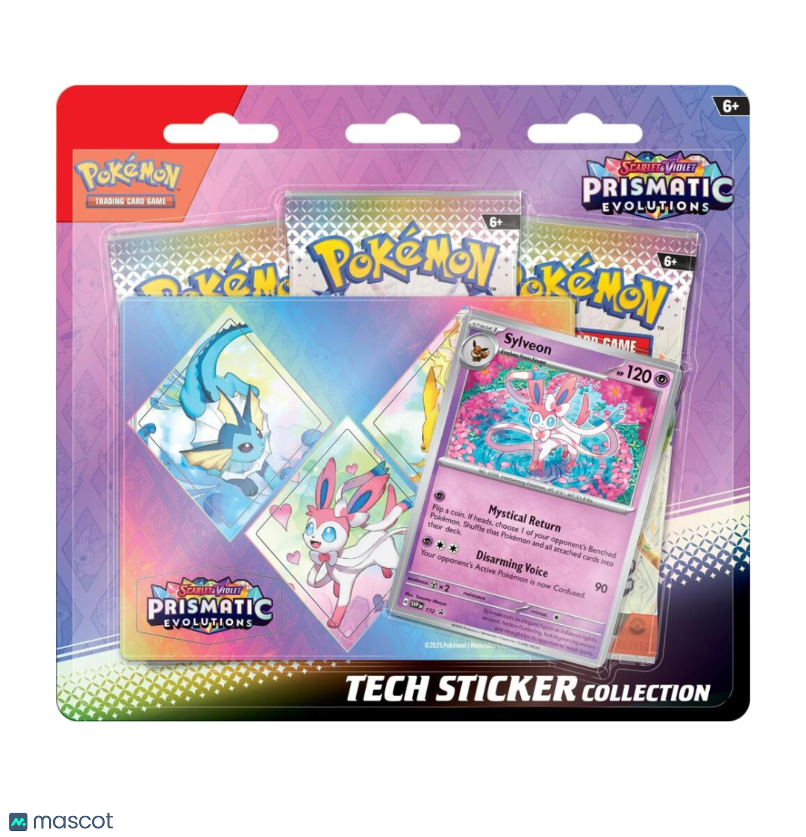 Pokemon Prismatic Evolutions Tech Sticker Collection