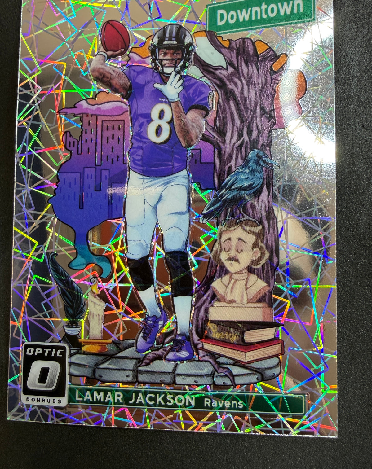 LAMAR JACKSON 2018 Panini Donruss Optic Downtown Rookie Case Hit SSP #DT-16