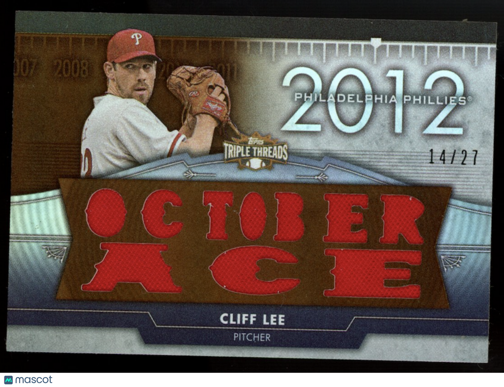 CLIFF LEE 2012 Topps Triple Threads Flashback Relic Dual Sided /27 Phillies