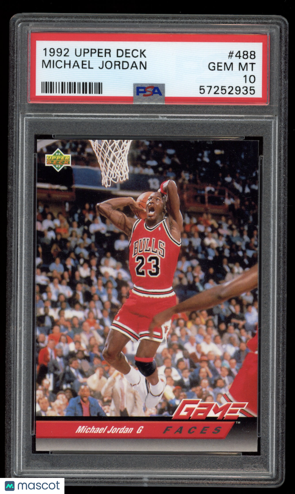 MICHAEL JORDAN 1992-93 Upper Deck Game Faces #488 PSA 10 Chicago Bulls