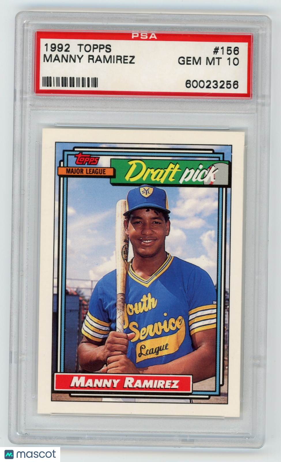 MANNY RAMIREZ 1992 Topps Baseball Draft Pick Rookie Card #156 PSA 10
