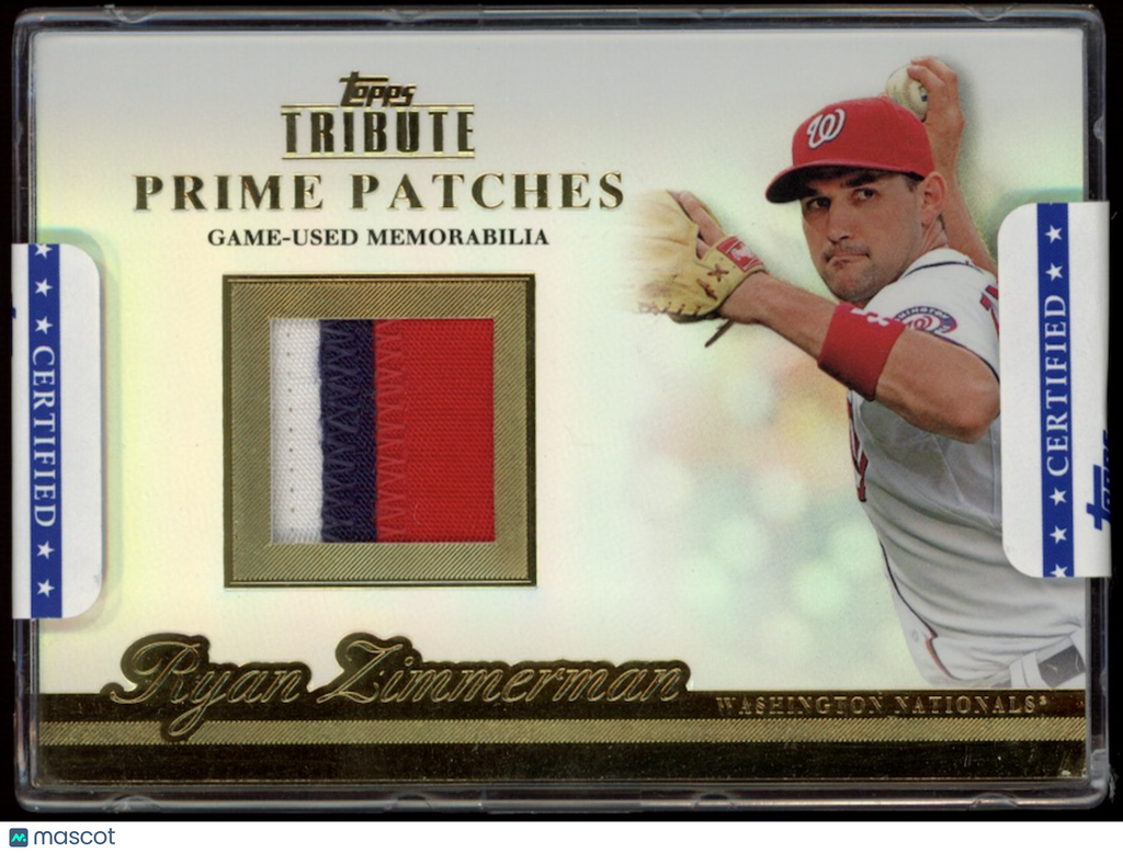 RYAN ZIMMERMAN 2012 Topps Tribute Prime Patches Game-Used /24 Sealed Nationals