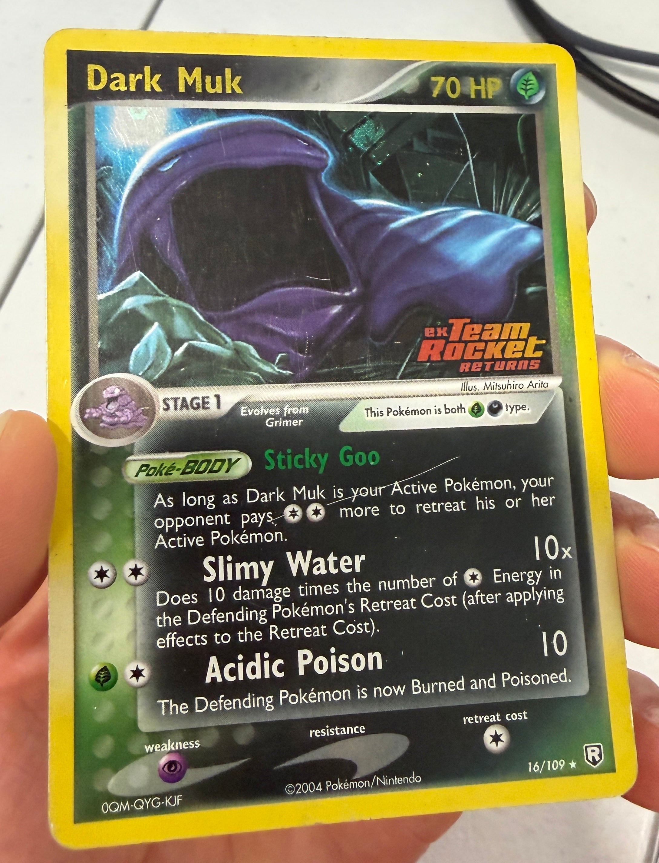 DARK MUK 2004 Pokemon Team Rocket Returns Rare Reverse Holo #16/109