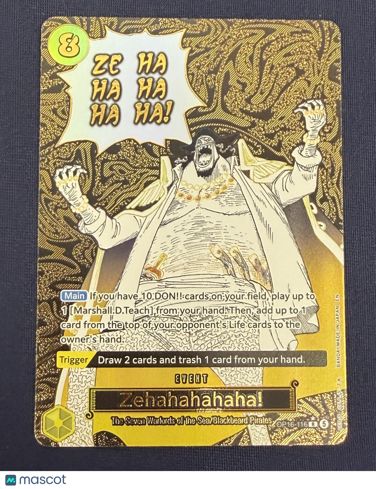 ZEHAHAHAHAHA! Marshall.D.Teach One Piece The Time of Battle #OP16-116 Alt Art