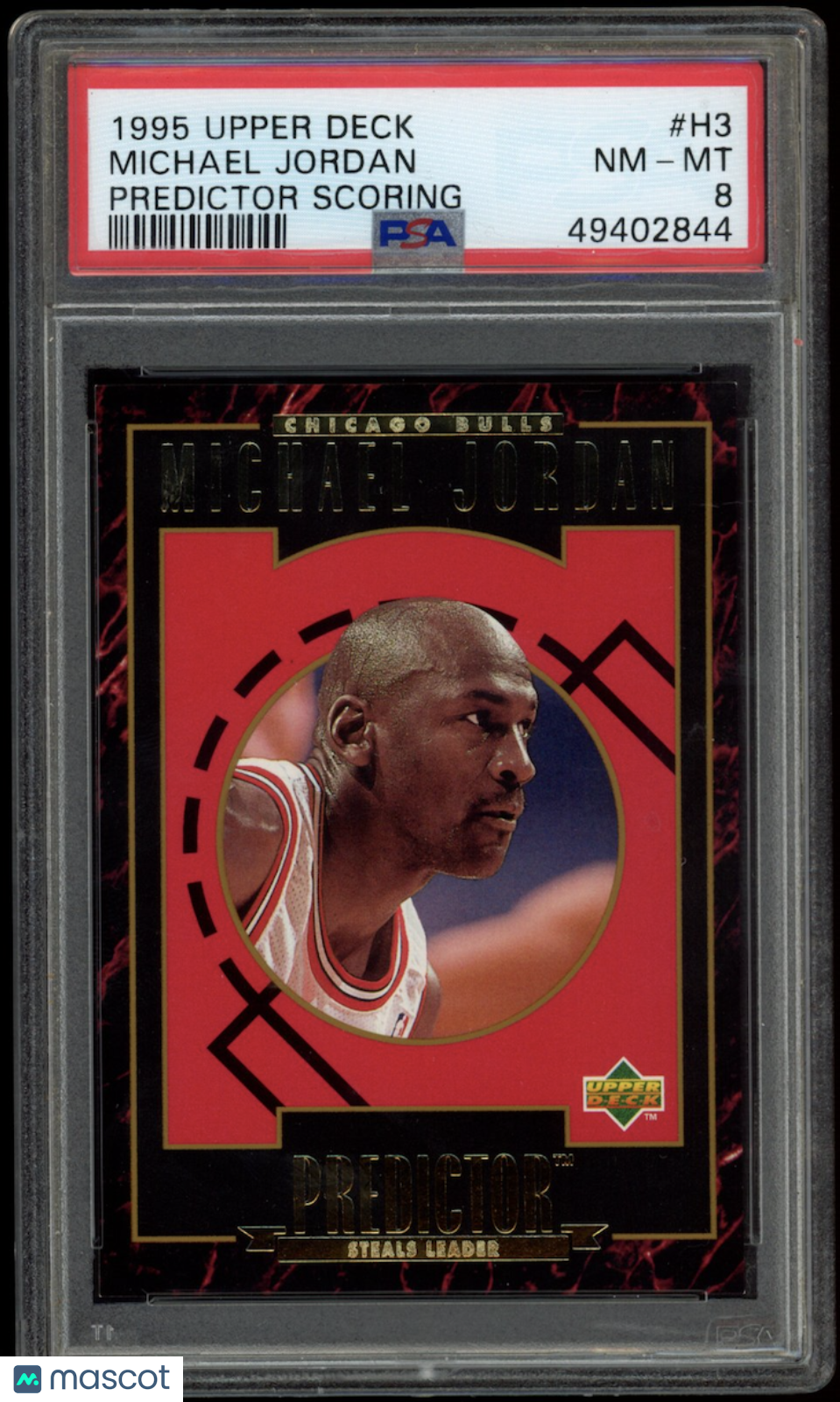 MICHAEL JORDAN 1995-96 Upper Deck Predictor Scoring #H3 PSA 8 Bulls