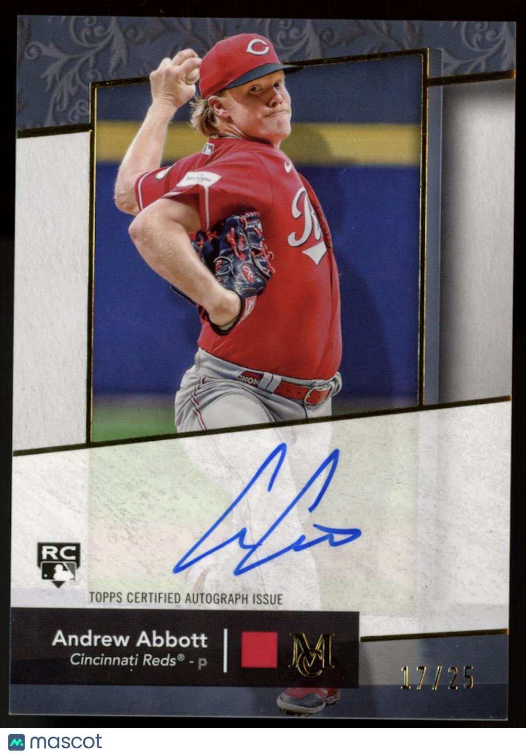 ANDREW ABBOTT 2024 Topps Museum Collection Rookie Archival Auto /25 #AA-AA Reds
