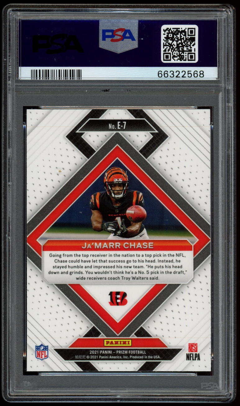 JA'MARR CHASE 2021 Panini Prizm Emergent Rookie #E7 PSA 10 Bengals