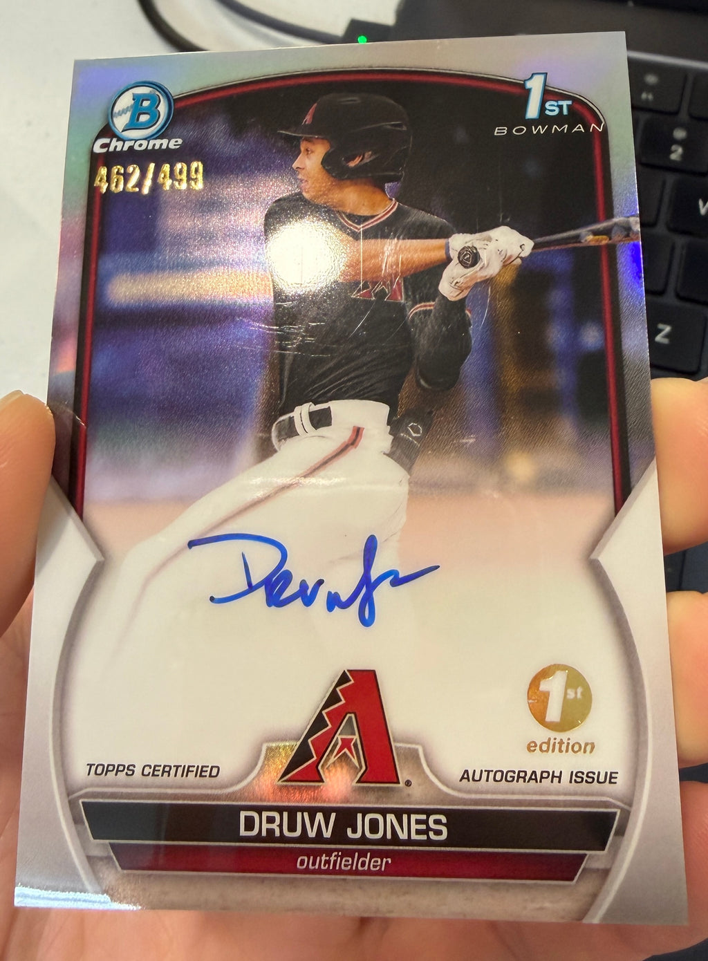 DRUW JONES 2023 Bowman Chrome 1st Edition Prospect Refractor Auto /499 #CPA-DJ