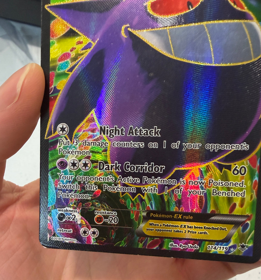 GENGAR EX 2014 Pokemon XY Phantom Forces Ultra Rare Full Art #114/119