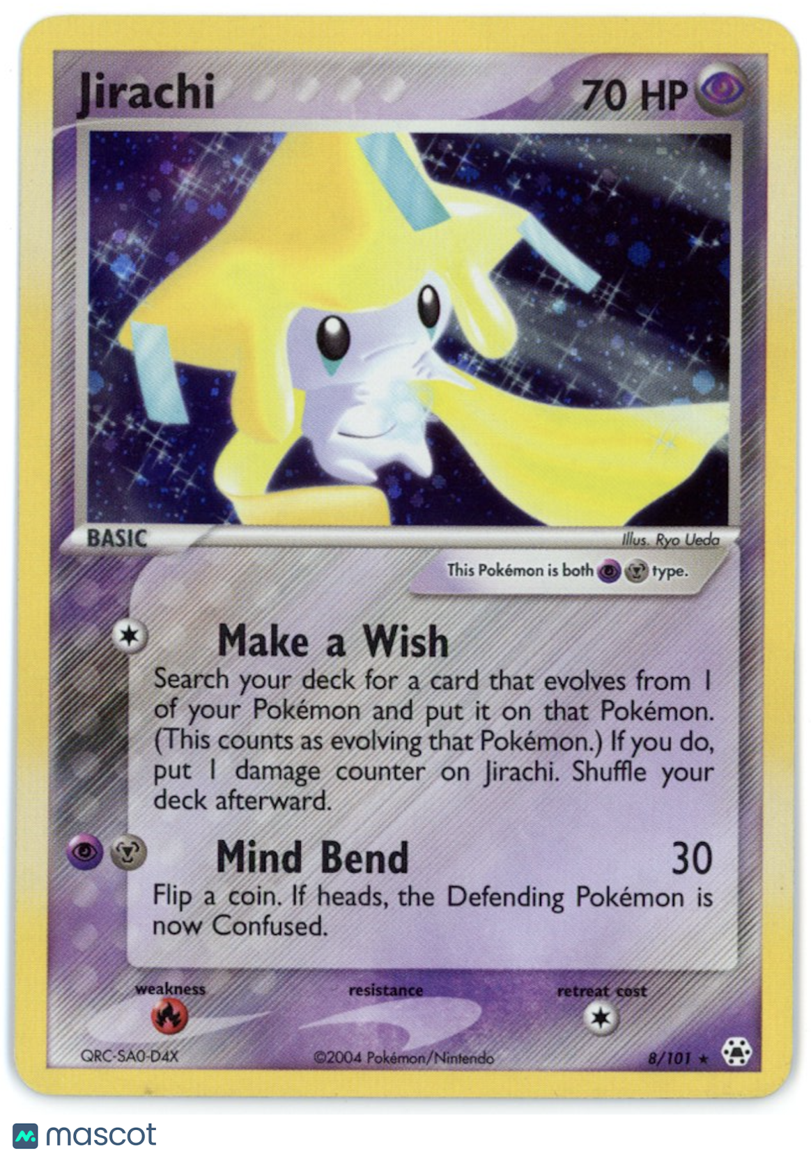 JIRACHI 2004 Pokemon TCG Hidden Legends Holo Rare #8/101