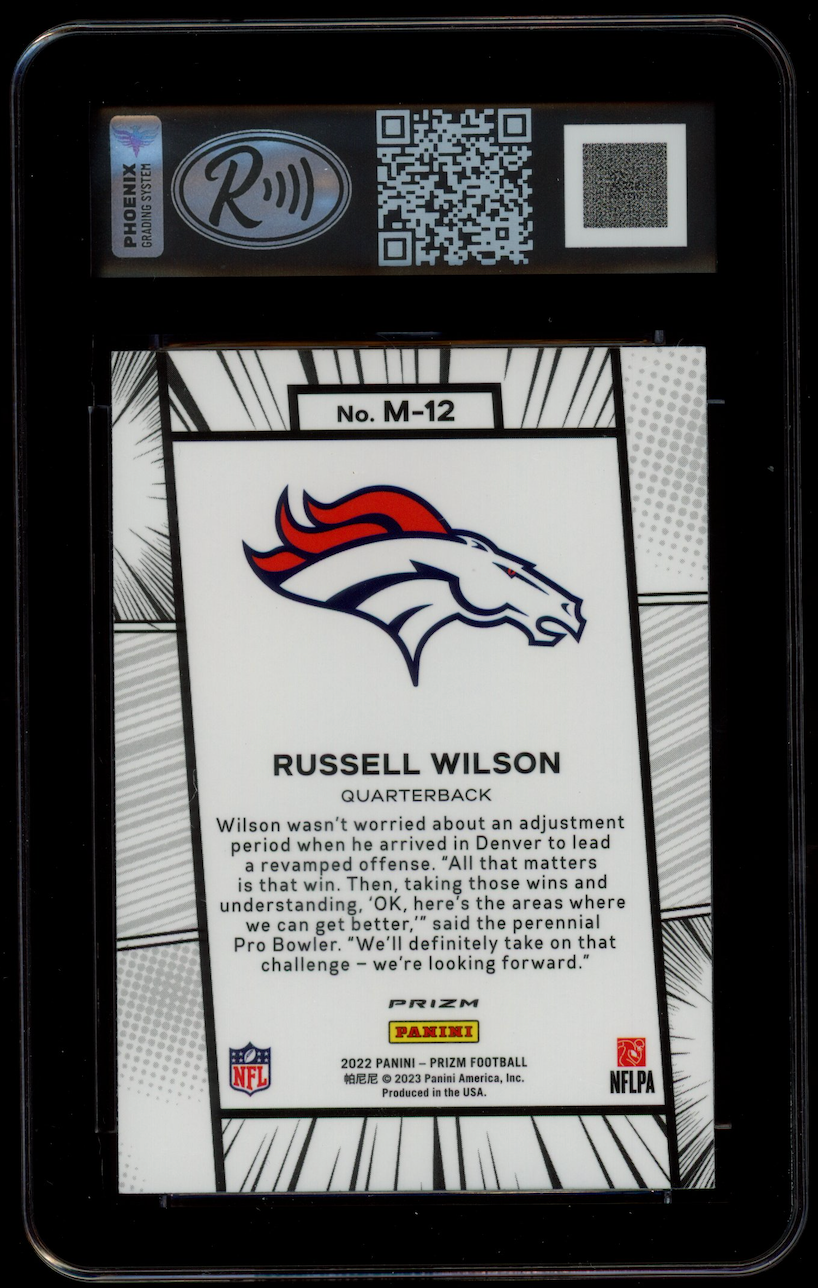 RUSSELL WILSON 2022 Panini Prizm Manga Case Hit SSP #M-12 Rare Edition 9 MINT