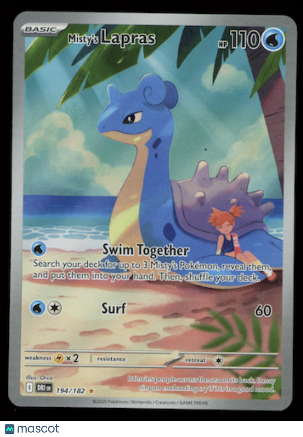 MISTY'S LAPRAS 2025 Pokemon S & V Destined Rivals #194/182 Illustration Rare