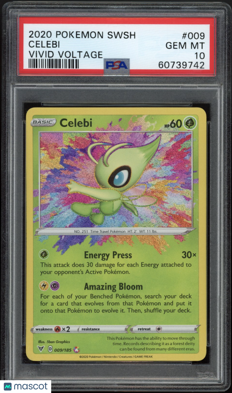 CELEBI 2020 Pokemon Sword & Shield Vivid Voltage #009 PSA 10